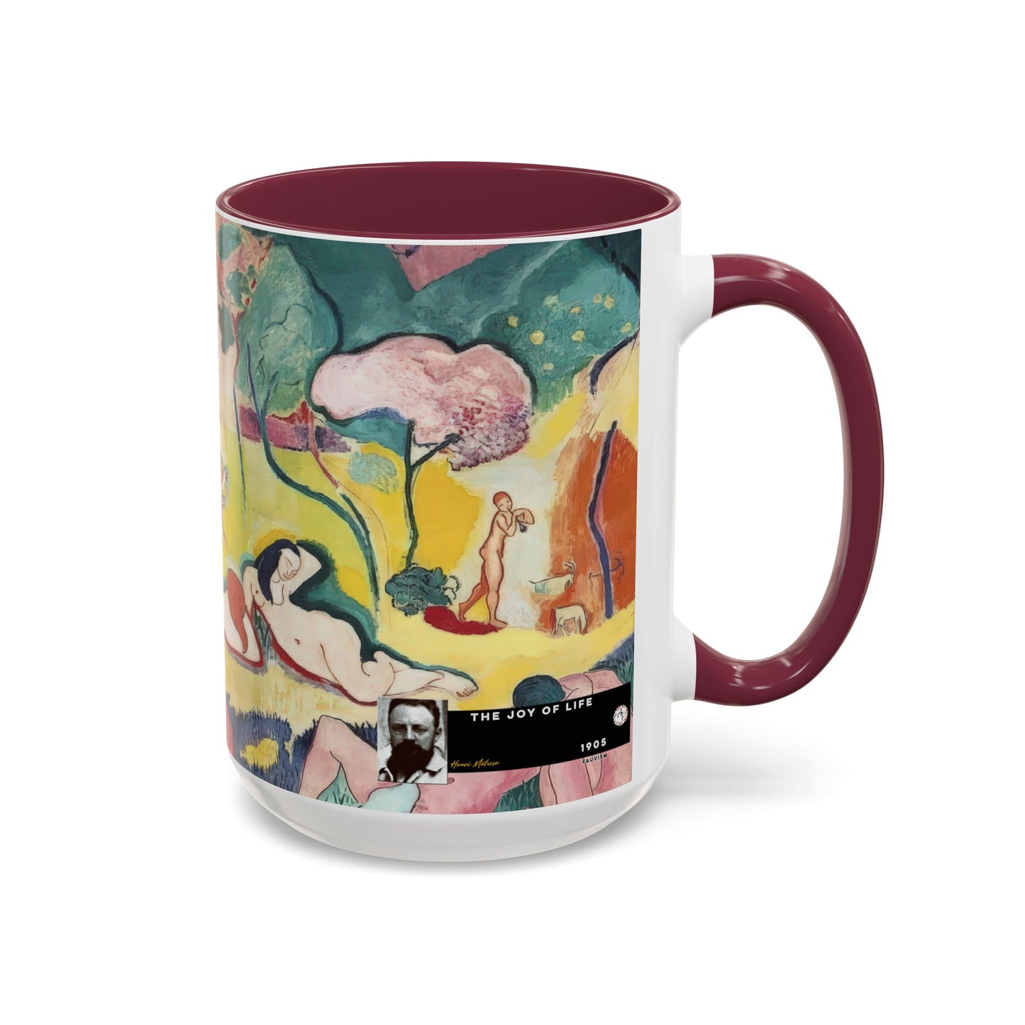 Matisse, Henri - The Joy of Life (1905) - Colorful Accent Mugs