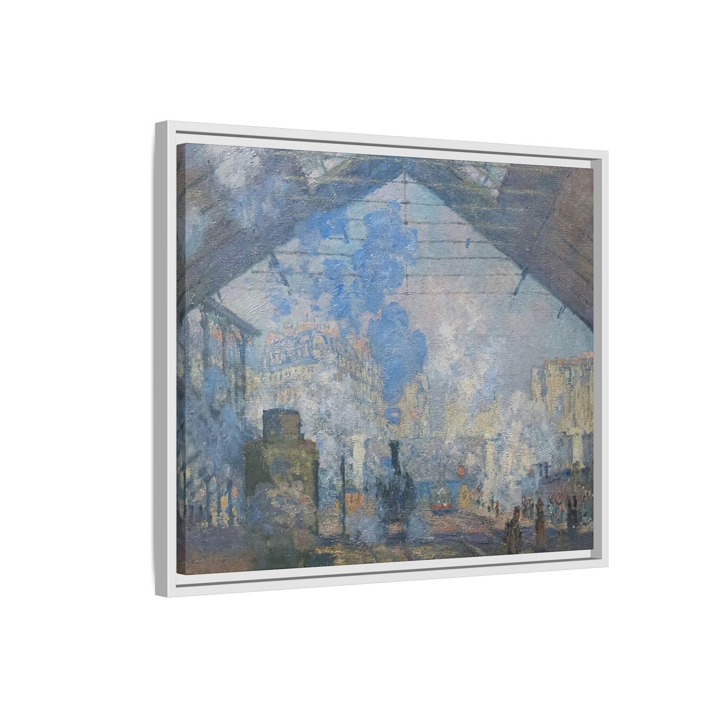 Monet, Claude - Le Gare Saint-Lazare (1877) - Matte Canvas, Framed