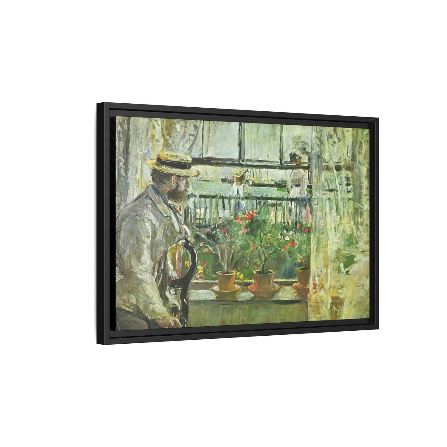 Morisot, Berthe - Eugene Manet on the Isle of Wight (1875) - Matte Canvas, Framed