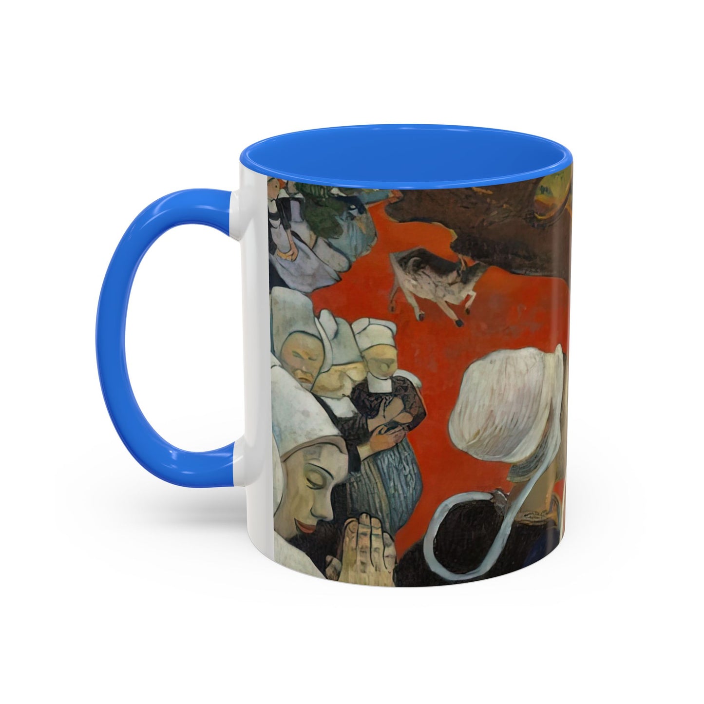 Gauguin, Paul - Vision of the Sermon (Jacob Wrestling with the Angel) (1888) - Colorful Accent Mugs