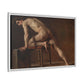 Courbet, Gustave - Study of a Nude Man (1840) - Matte Canvas, Framed