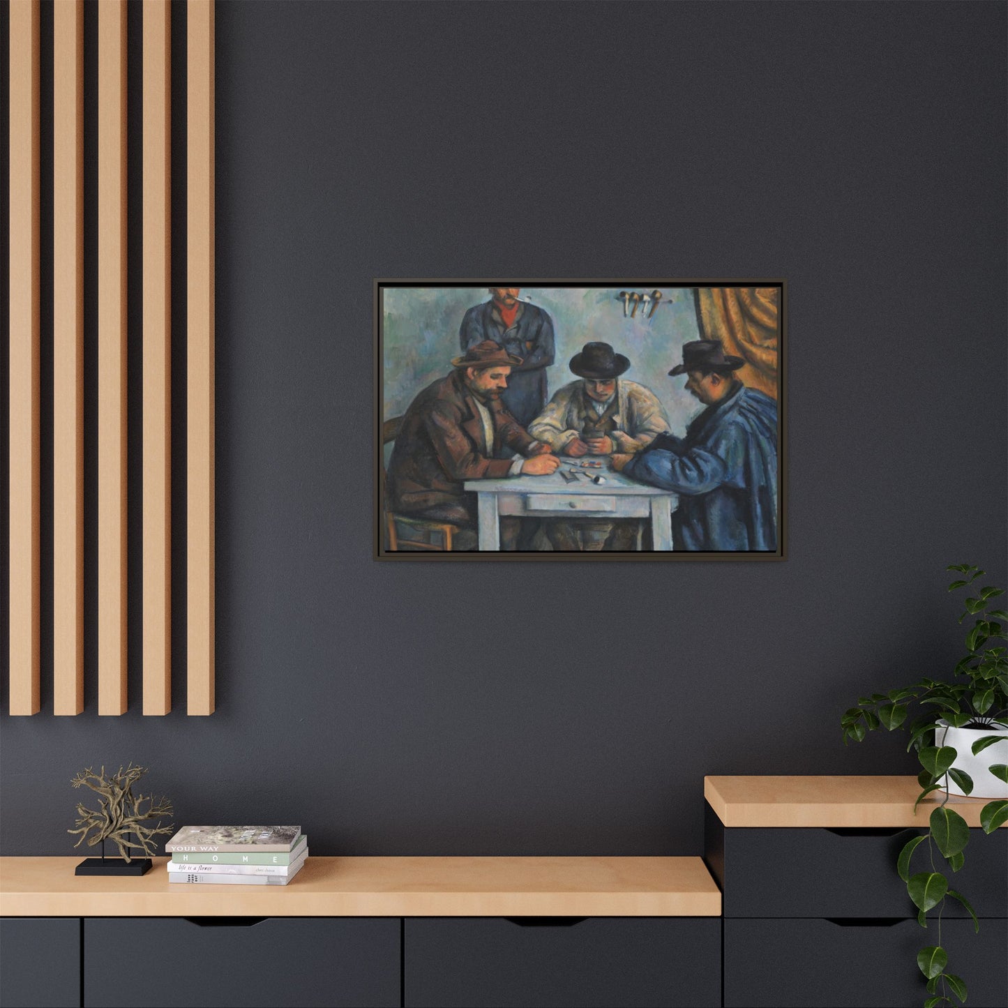 Cézanne, Paul - The Card Players (1892) - Matte Canvas, Framed