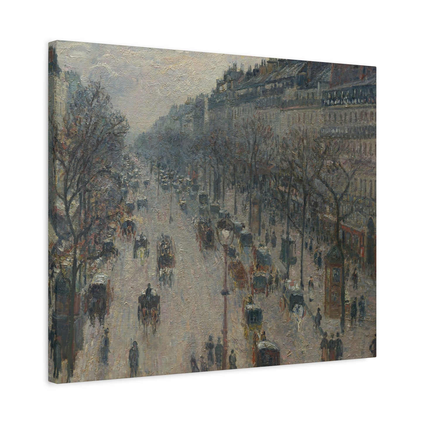 Pissarro, Camille - Boulevard Montmartre, Winter Morning (1897) - Canvas Block, unframed