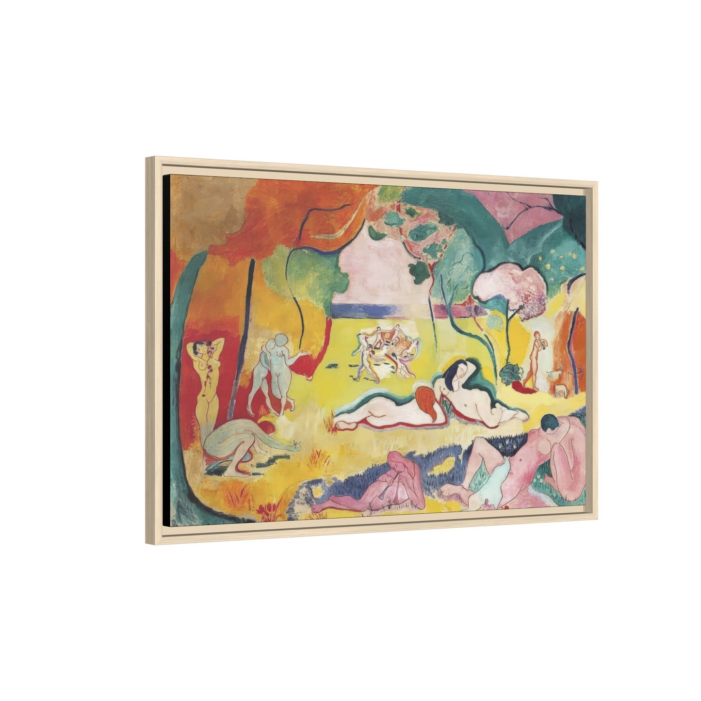 Matisse, Henri - The Joy of Life (1905) - Matte Canvas, Framed