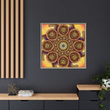 Lion Summer Mandala - Framed Canvas