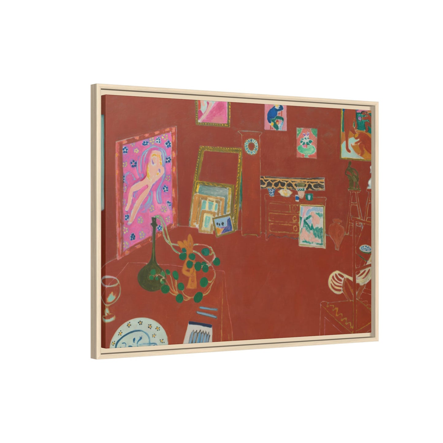 Matisse, Henri - The Red Studio (1911) - Matte Canvas, Framed