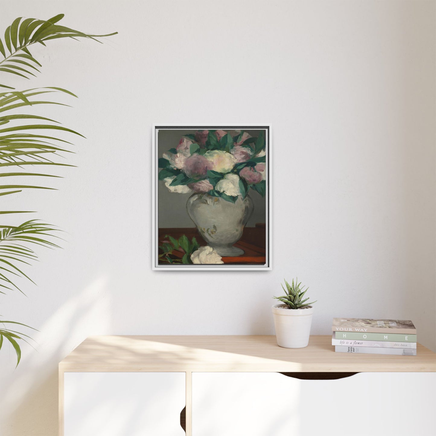 Manet, Édouard - Peonies (1864) - Matte Canvas, Framed