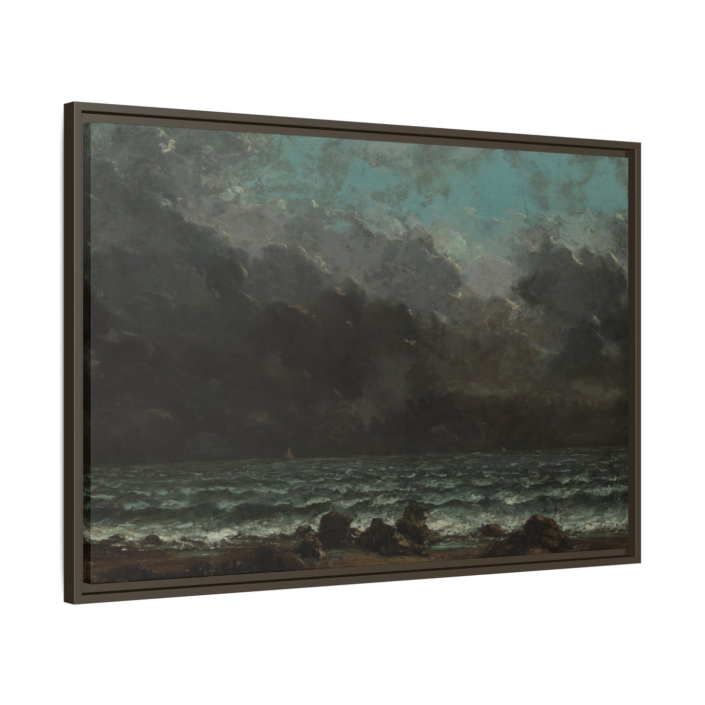 Courbet, Gustave - The Sea (1865) - Matte Canvas, Framed
