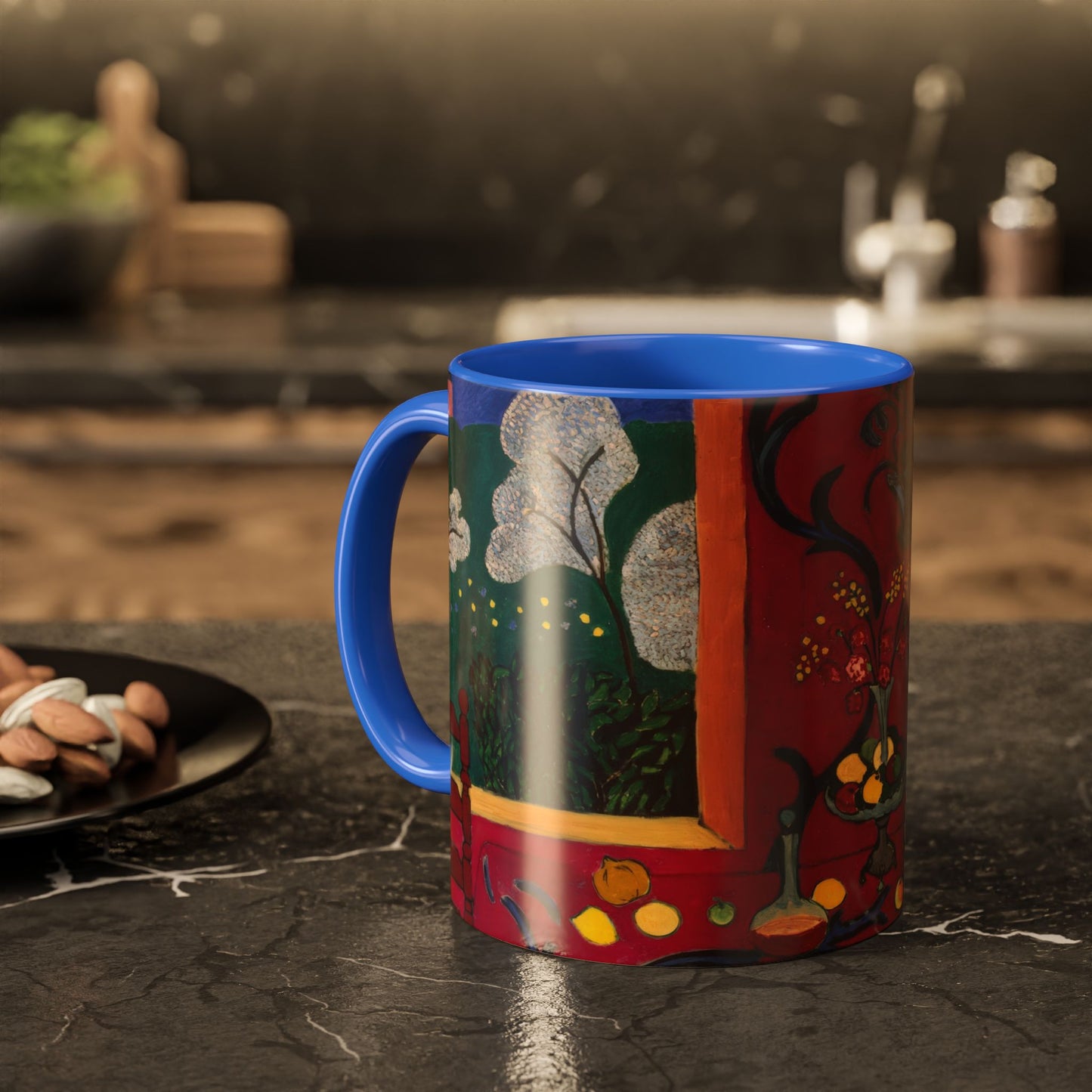 Matisse, Henri - The Dessert Harmony in Red (1908) - Colorful Accent Mugs