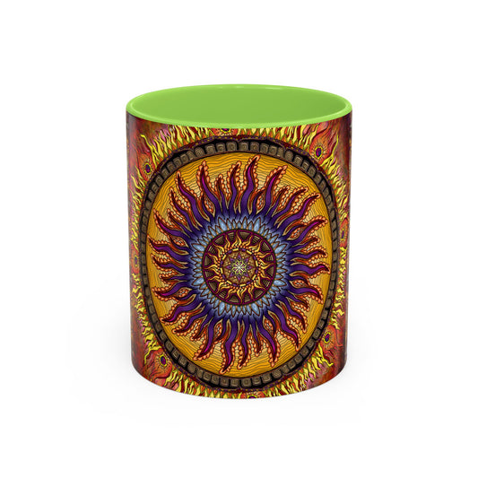 Pacio, Adam - Solar Disc Mandala - Colorful Accent Mugs