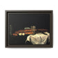 Cézanne, Paul - Still Life with Bread and Eggs (1865) - Matte Canvas, Framed