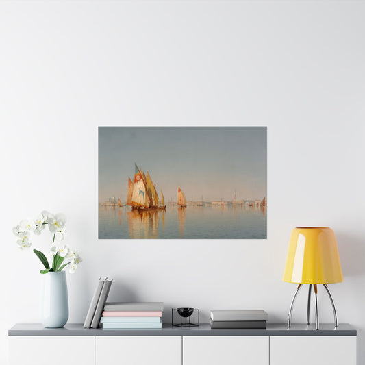 Gifford, Sanford Robinson - Venetian Sails: A Study (1873) - Satin Posters
