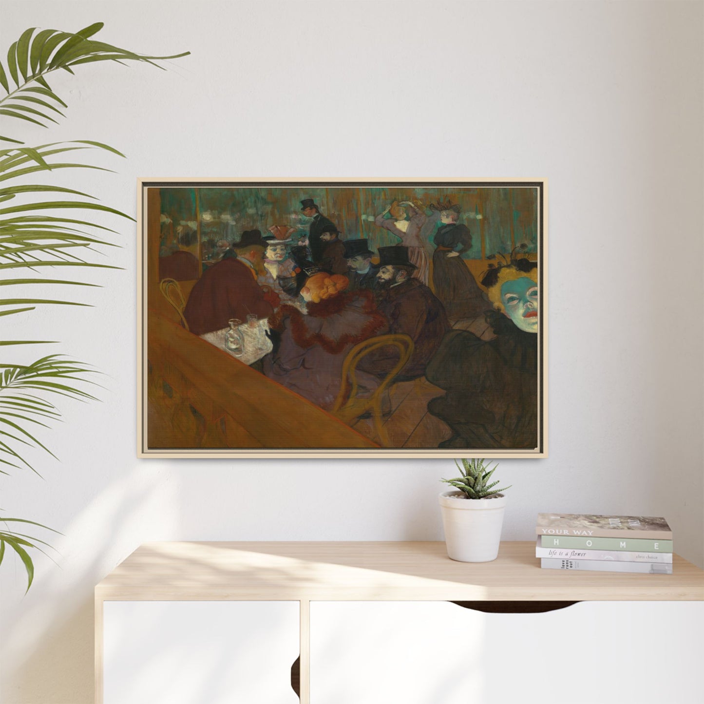 Toulouse-Lautrec, Henri - At the Moulin Rouge (1892) - Matte Canvas, Framed