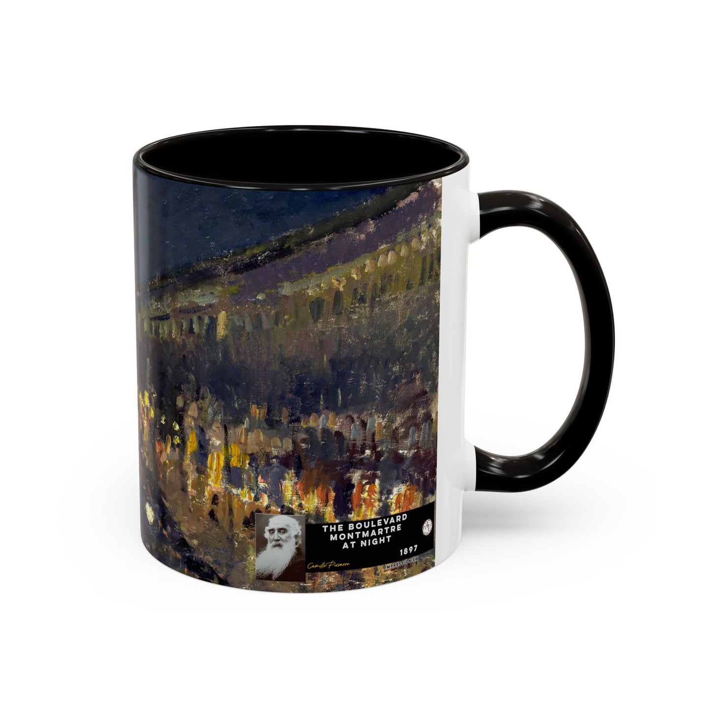 Pissarro, Camille - The Boulevard Montmartre At Night (1897) - Colorful Accent Mugs