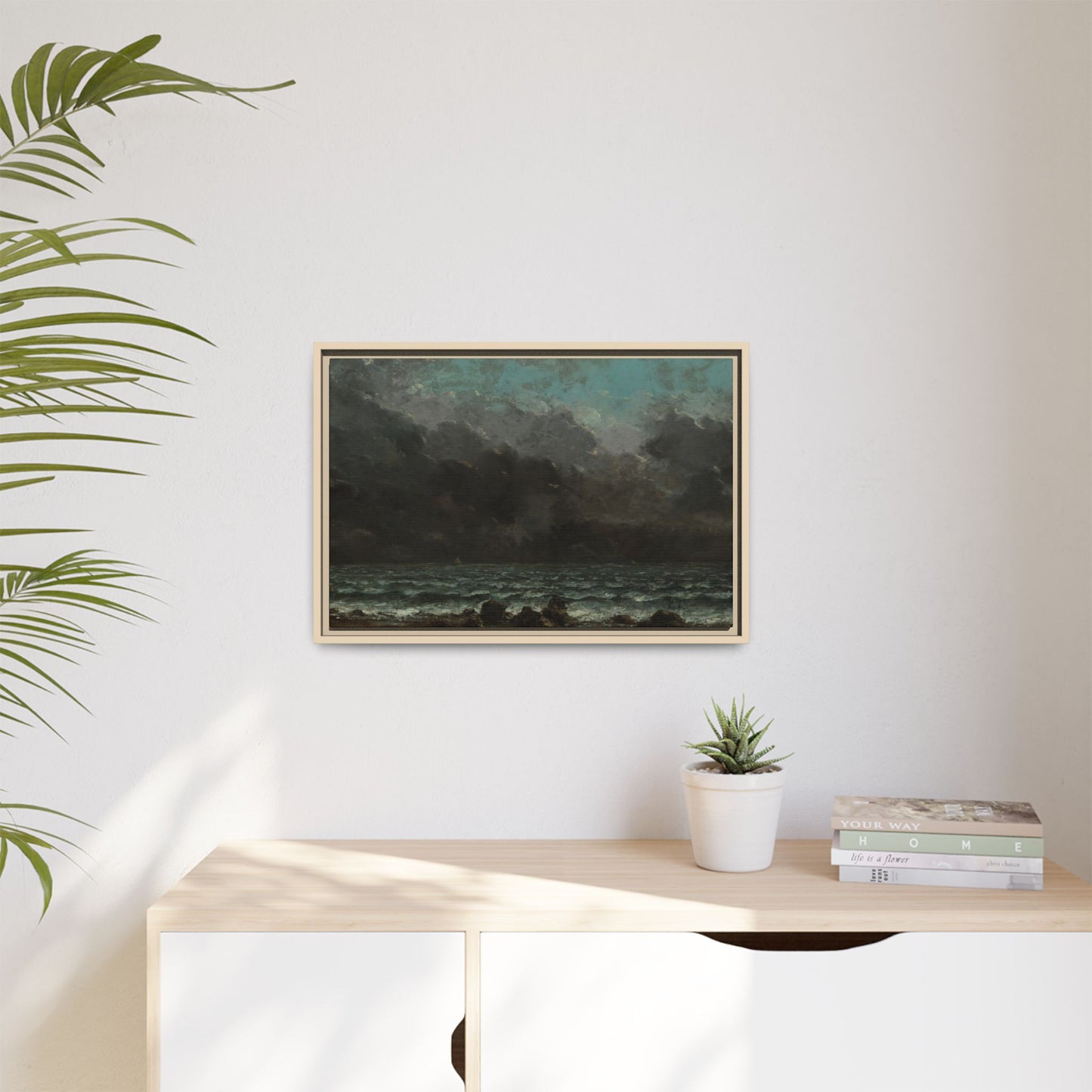 Courbet, Gustave - The Sea (1865) - Matte Canvas, Framed