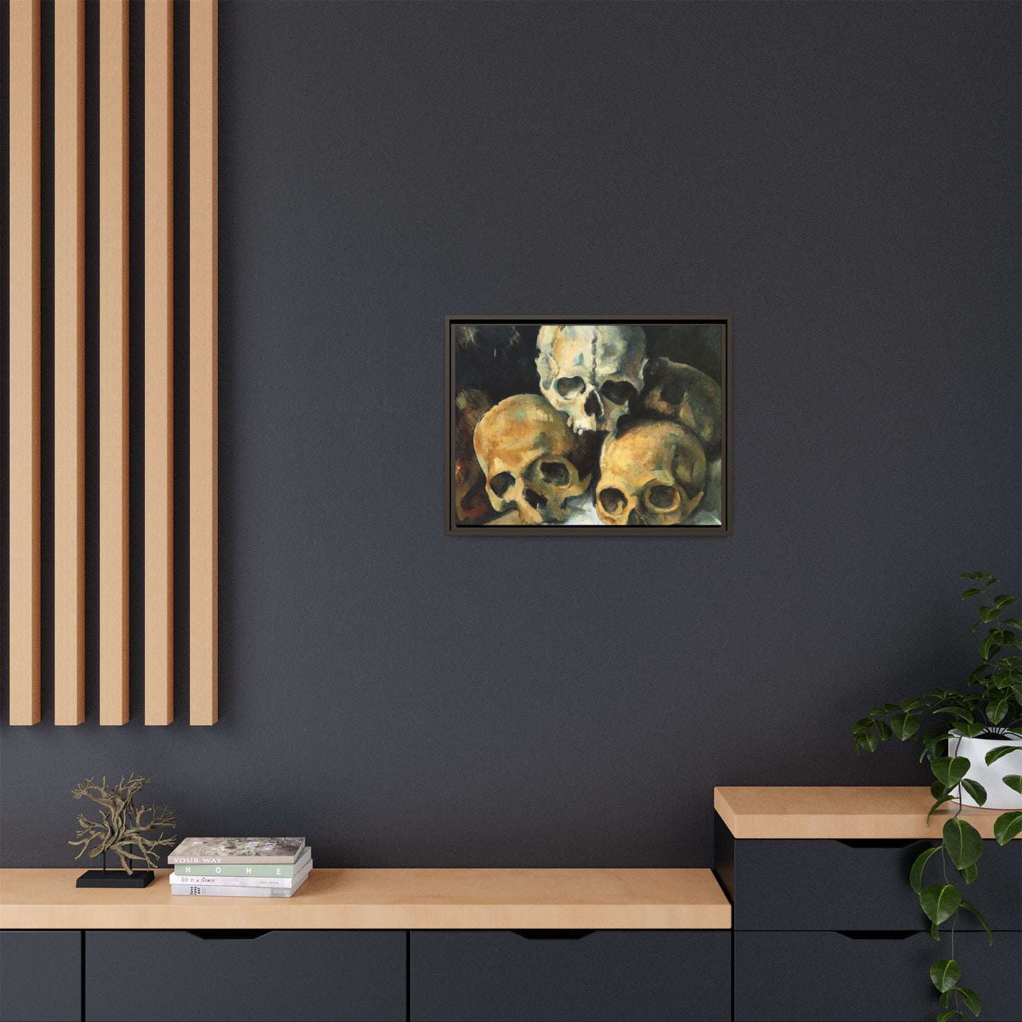 Cézanne, Paul - Pyramid of Skulls (1901) - Matte Canvas, Framed