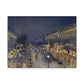 Pissarro, Camille - The Boulevard Montmartre At Night (1897) - Canvas Block, unframed