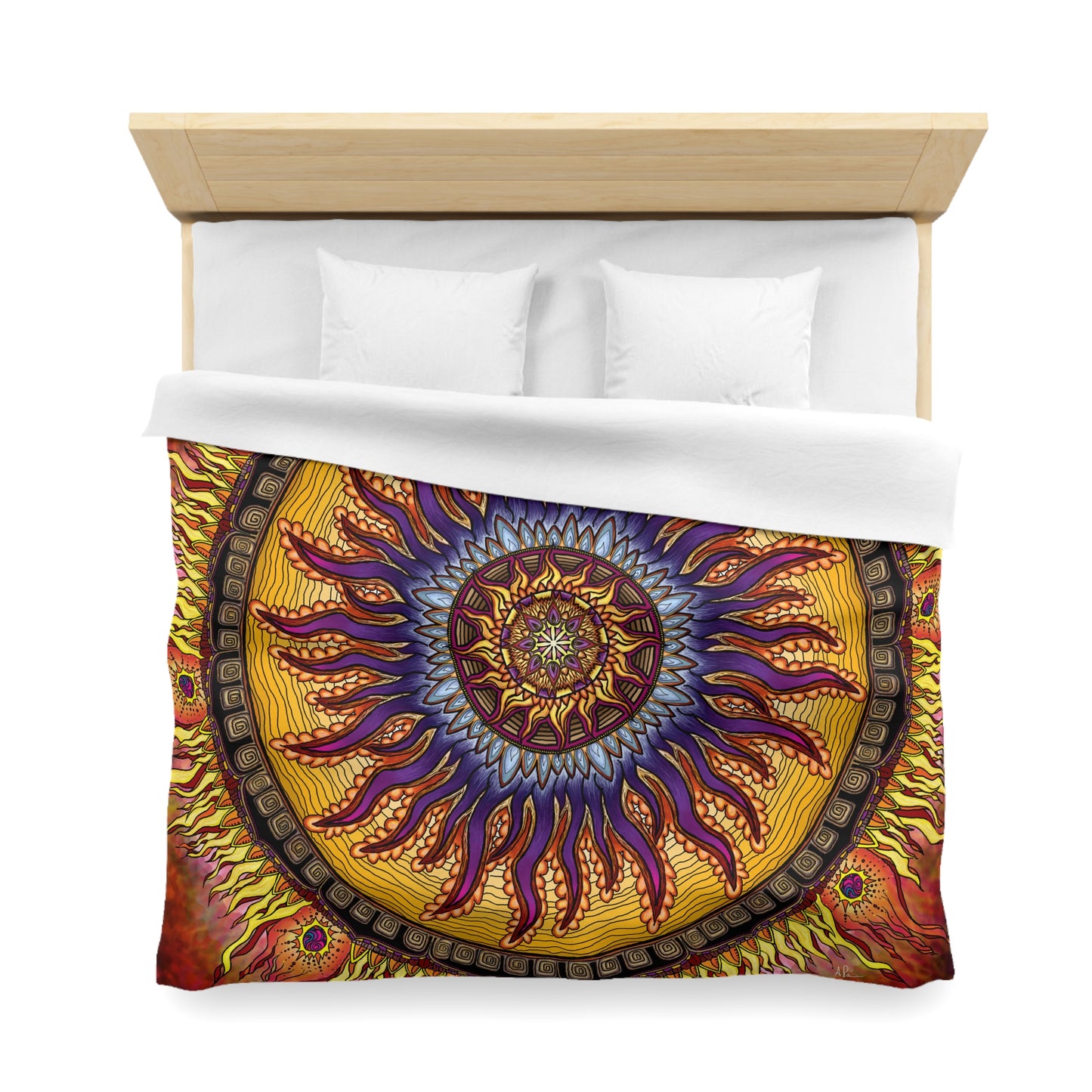 Pacio, Adam - Solar Disc Mandala - Microfiber Duvet Cover