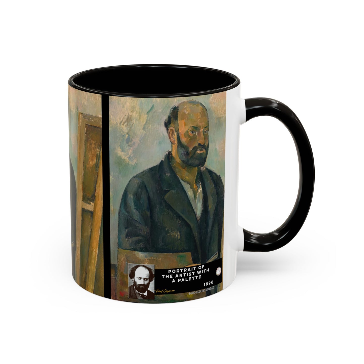 Cézanne, Paul - Portrait of the Artist with a Palette (1890) - Colorful Accent Mugs
