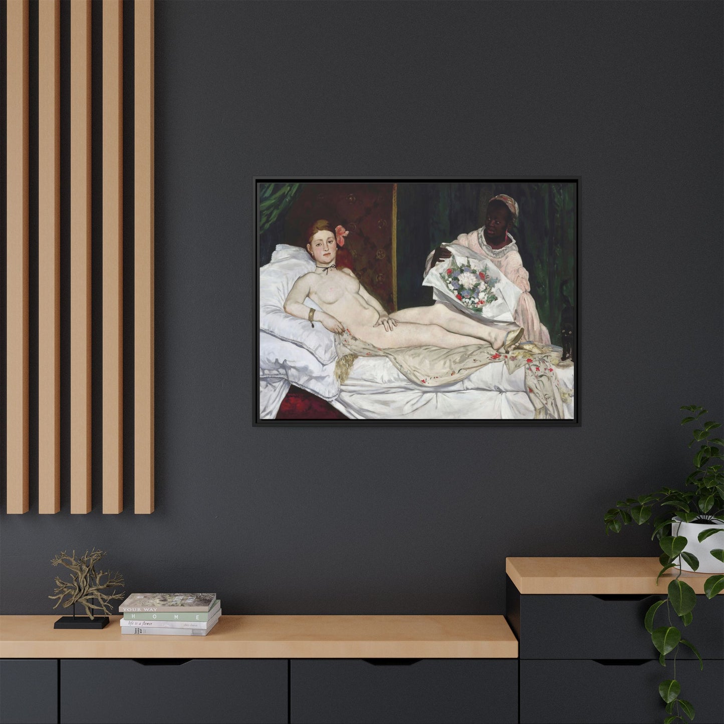 Manet, Édouard - Olympia (1870) - Matte Canvas, Framed