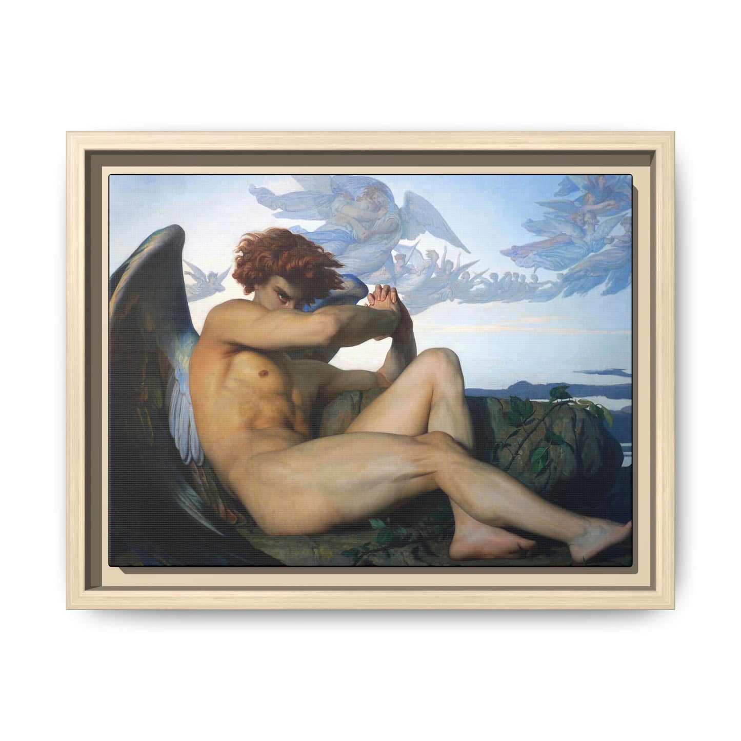 Cabanel, Alexandre - The Fallen Angel (1847) - Matte Canvas, Framed