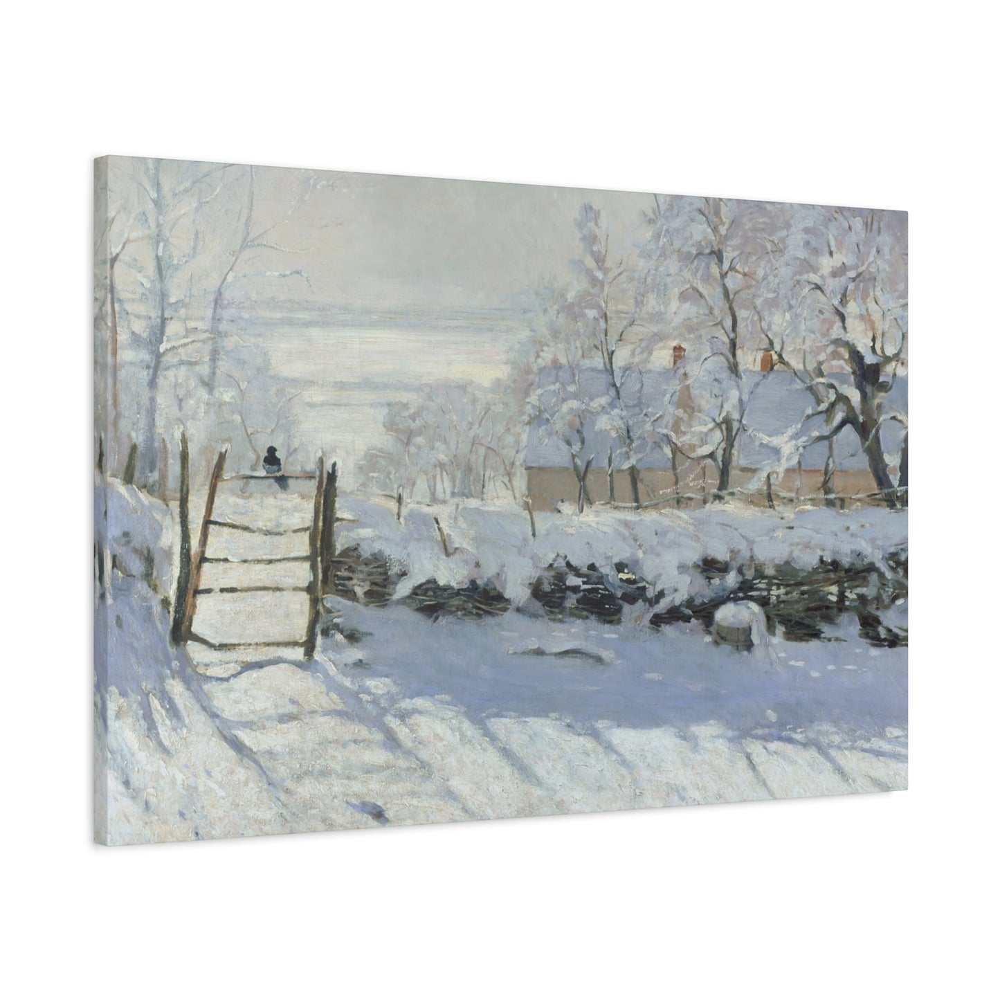 Monet, Claude - The Magpie (1868) - Canvas Block, unframed