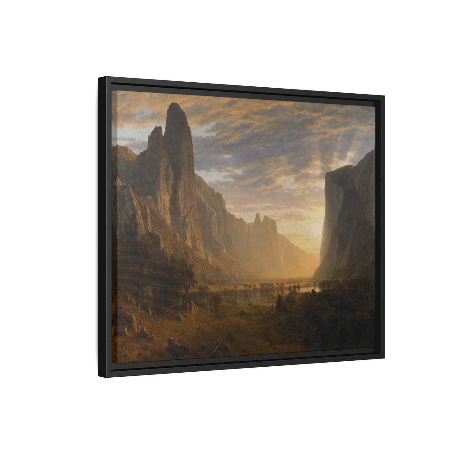 Bierstadt, Albert - Looking Down Yosemite Valley (1865) - Matte Canvas, Framed