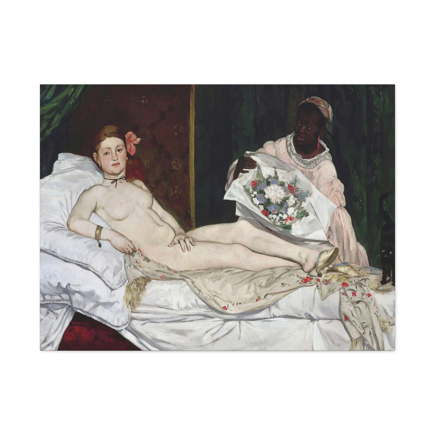Manet, Édouard - Olympia (1870) - Canvas Block, unframed