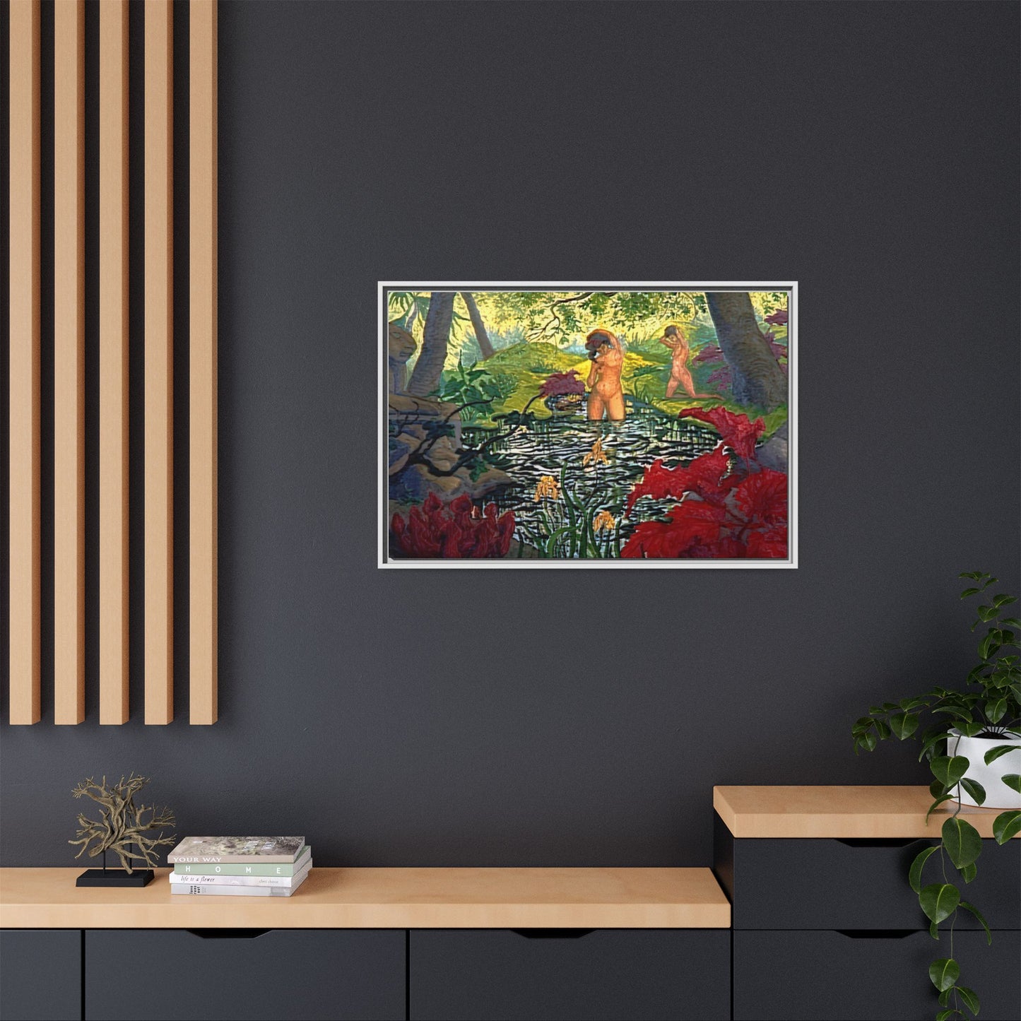 Ranson, Paul - The Lotus Bather (1906) - Matte Canvas, Framed