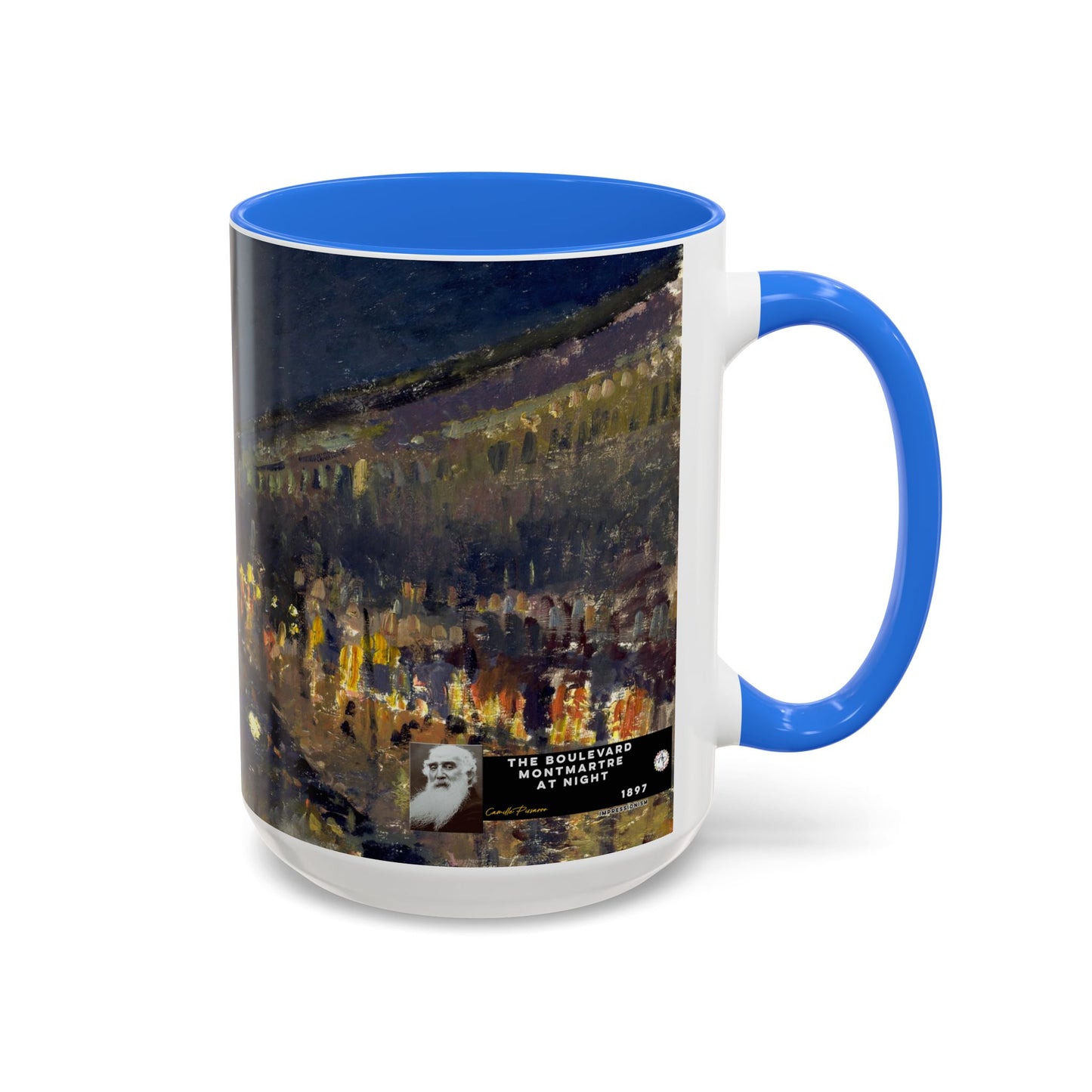 Pissarro, Camille - The Boulevard Montmartre At Night (1897) - Colorful Accent Mugs