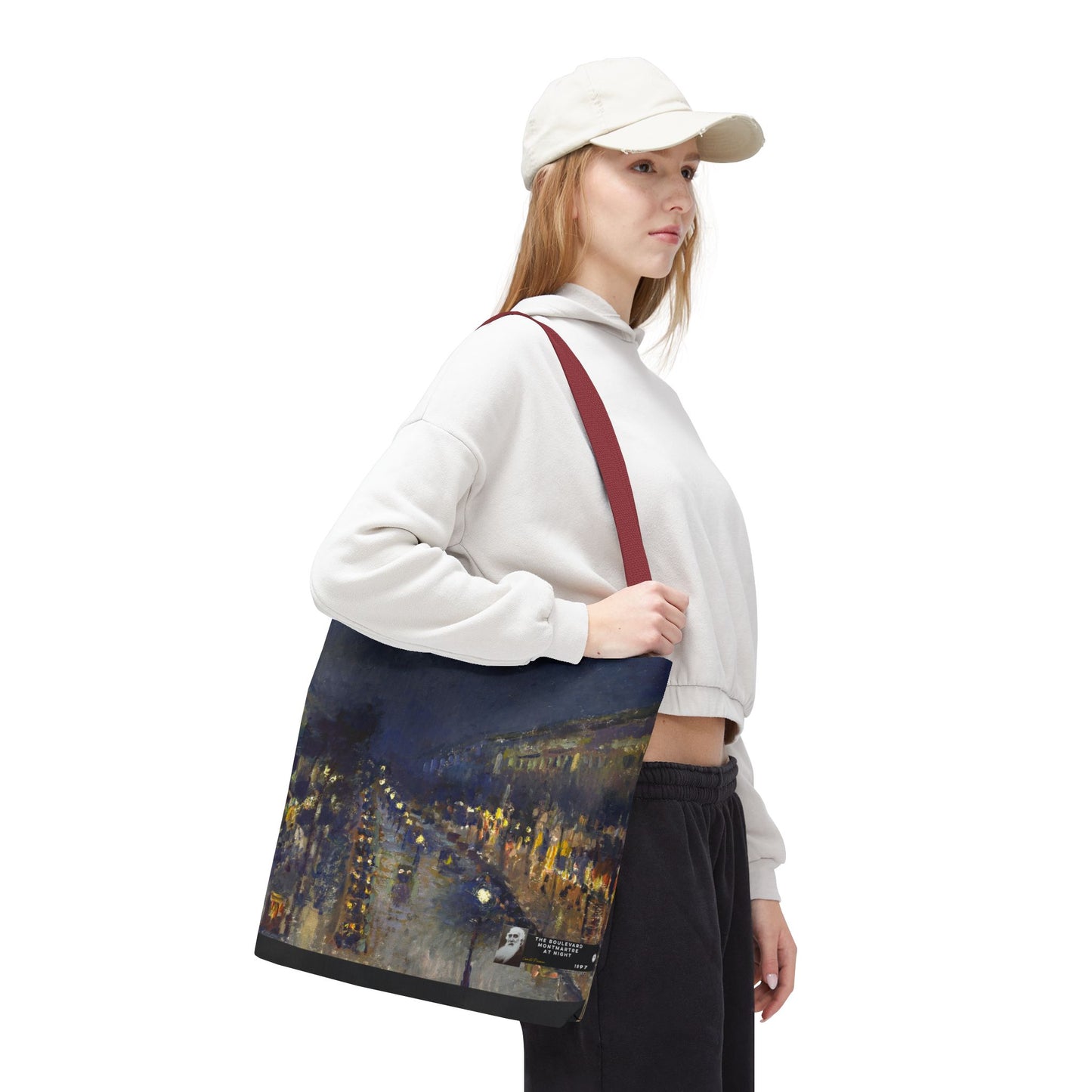 Pissarro, Camille - The Boulevard Montmartre At Night (1897) - Tote Bag