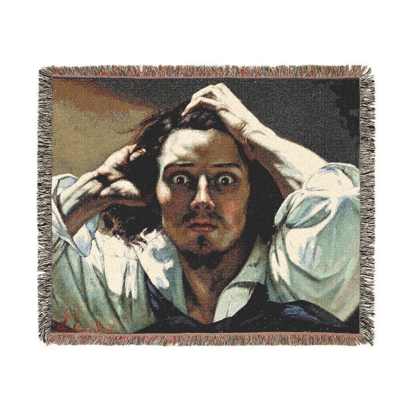 Courbet, Gustave - The Desperate Man (1843) - Woven Blanket