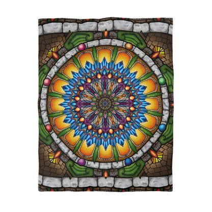 Emerald Arrows Mandala - Microfiber Duvet Cover