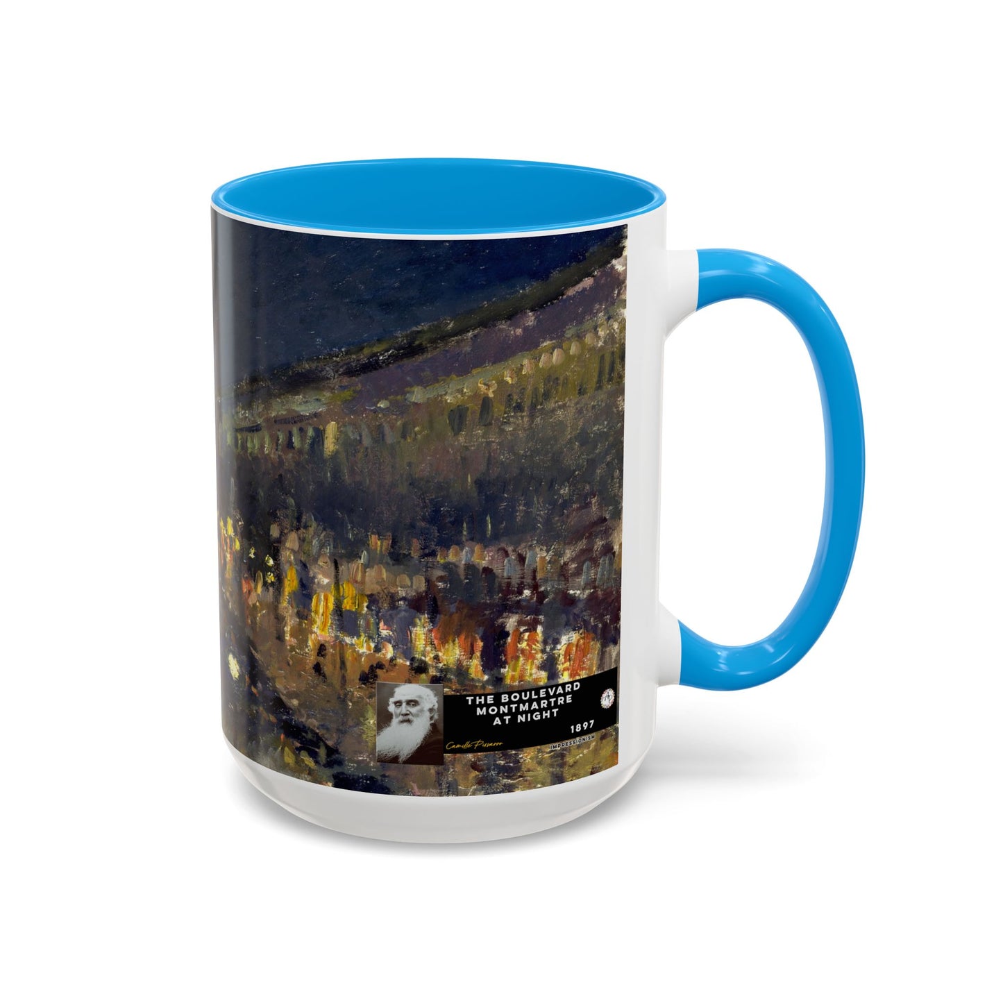 Pissarro, Camille - The Boulevard Montmartre At Night (1897) - Colorful Accent Mugs