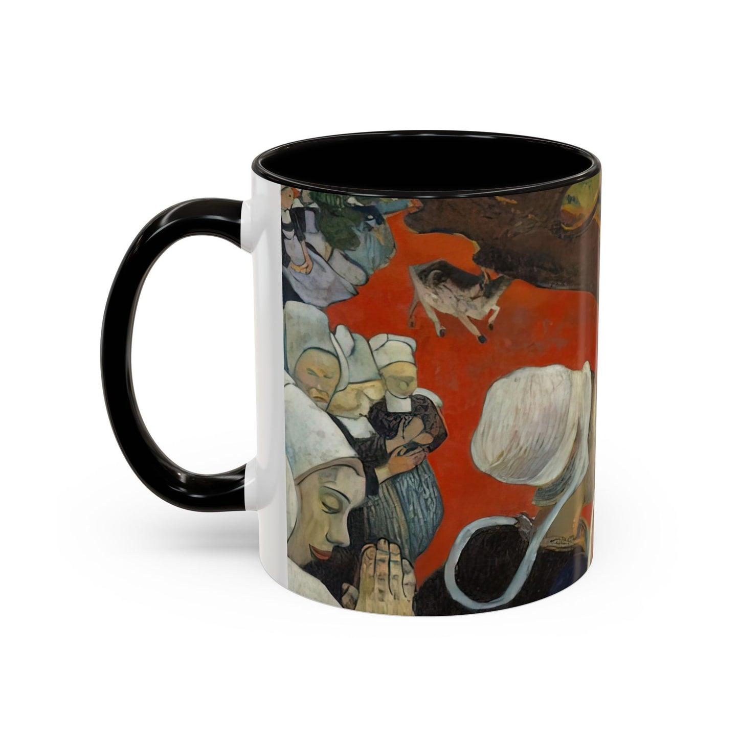 Gauguin, Paul - Vision of the Sermon (Jacob Wrestling with the Angel) (1888) - Colorful Accent Mugs