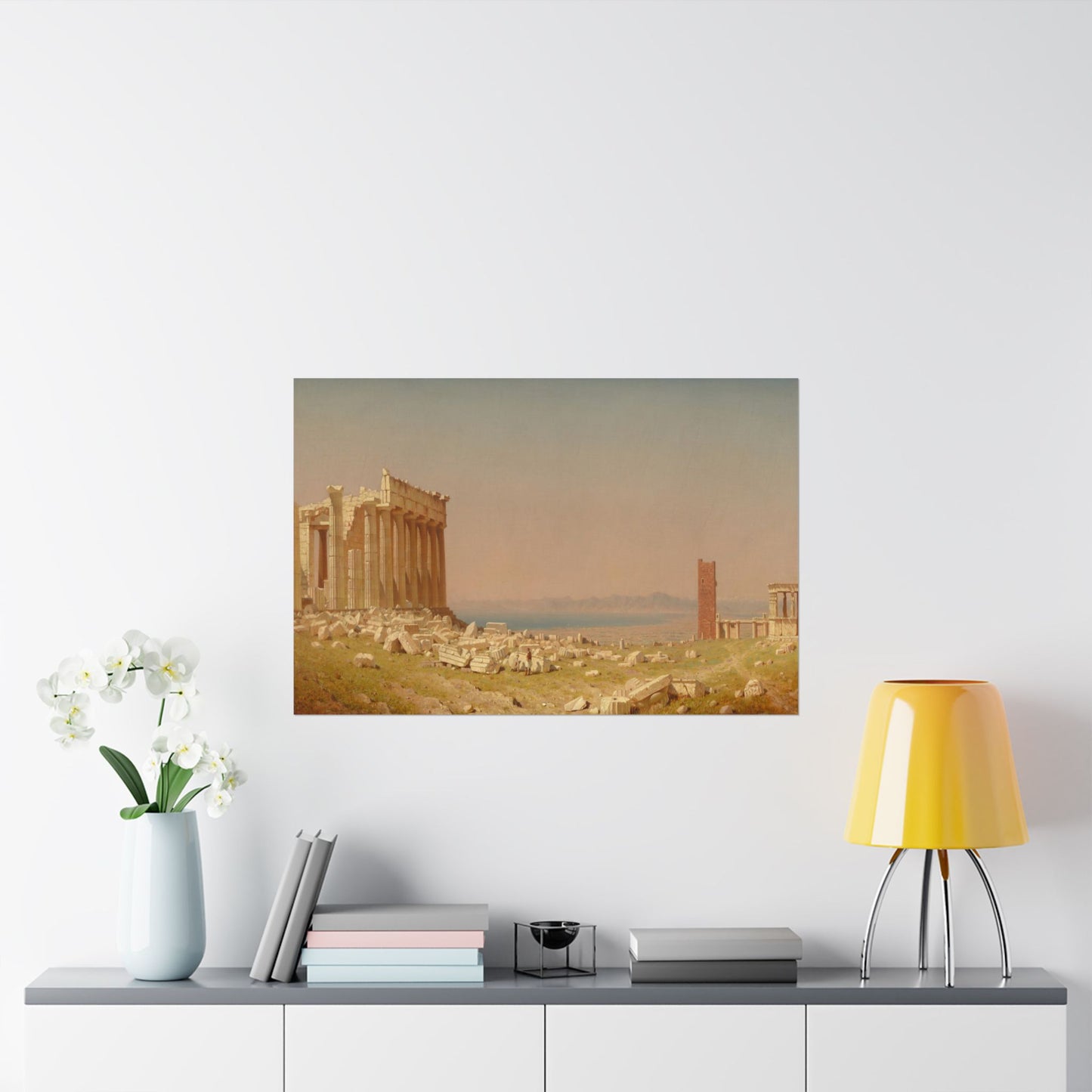Gifford, Sanford Robinson - Ruins of the Parthenon  (1880) - Satin Posters