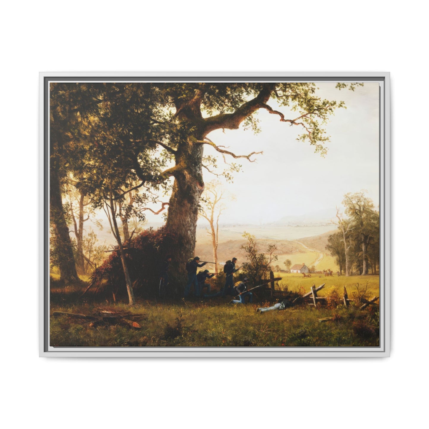 Bierstadt, Albert -  Guerrilla Warfare (1861) - Matte Canvas, Framed