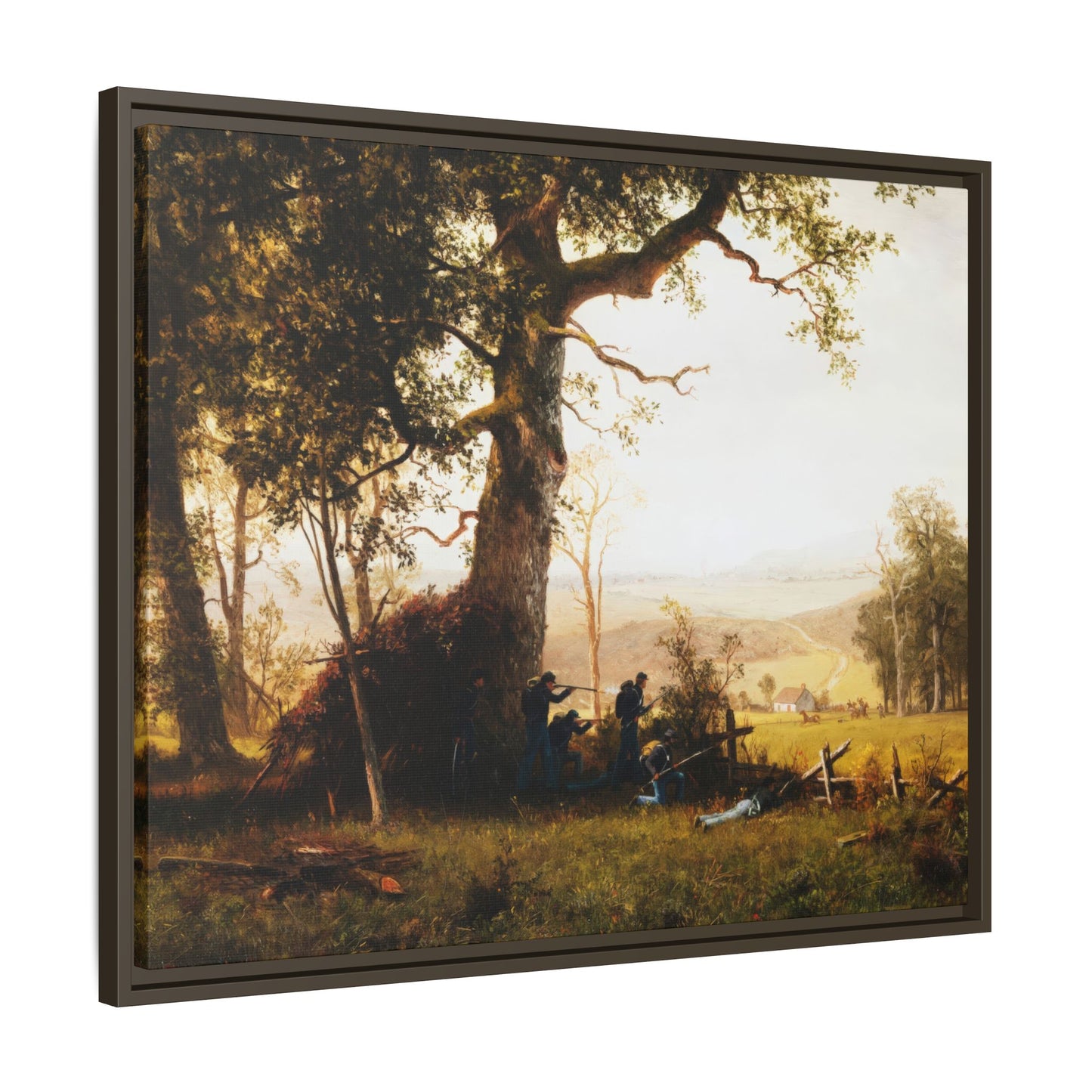 Bierstadt, Albert -  Guerrilla Warfare (1861) - Matte Canvas, Framed