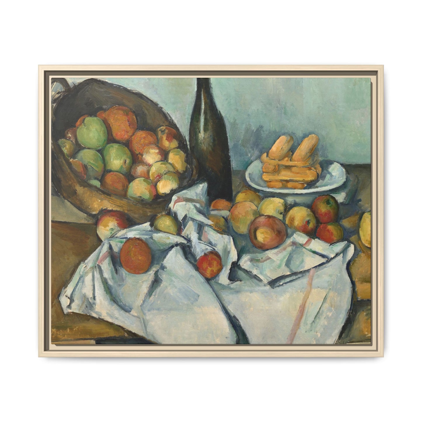 Cézanne, Paul - Basket of Apples (1893) - Matte Canvas, Framed
