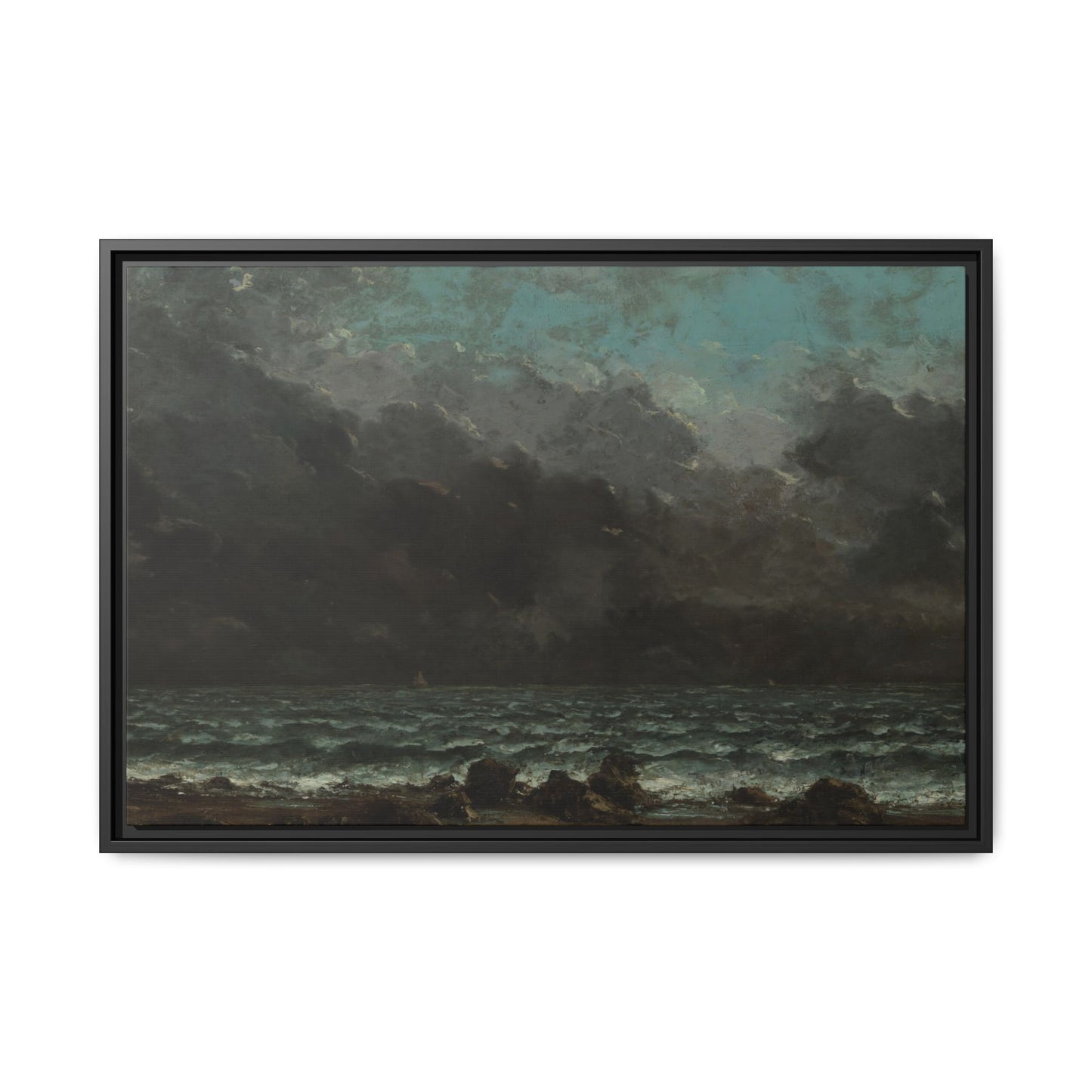 Courbet, Gustave - The Sea (1865) - Matte Canvas, Framed