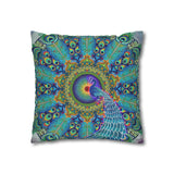 Melek Taus Mandala - Faux Suede Square Pillowcase