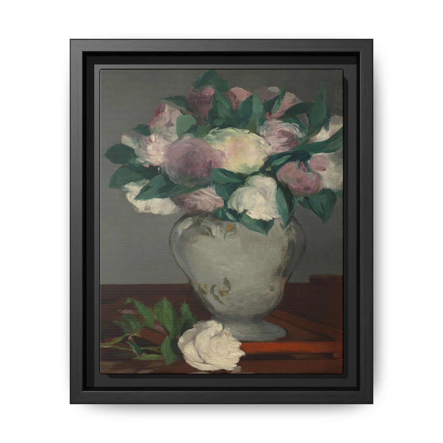 Manet, Édouard - Peonies (1864) - Matte Canvas, Framed