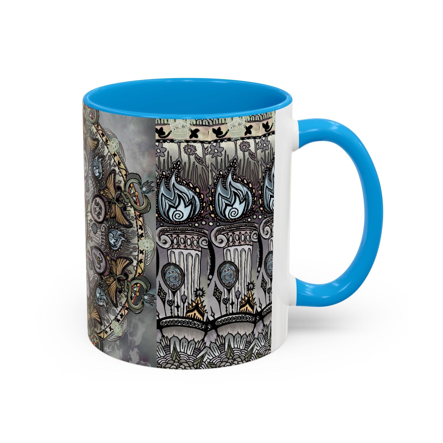 Pacio, Adam - Memento Mori Mandala - Colorful Accent Mugs