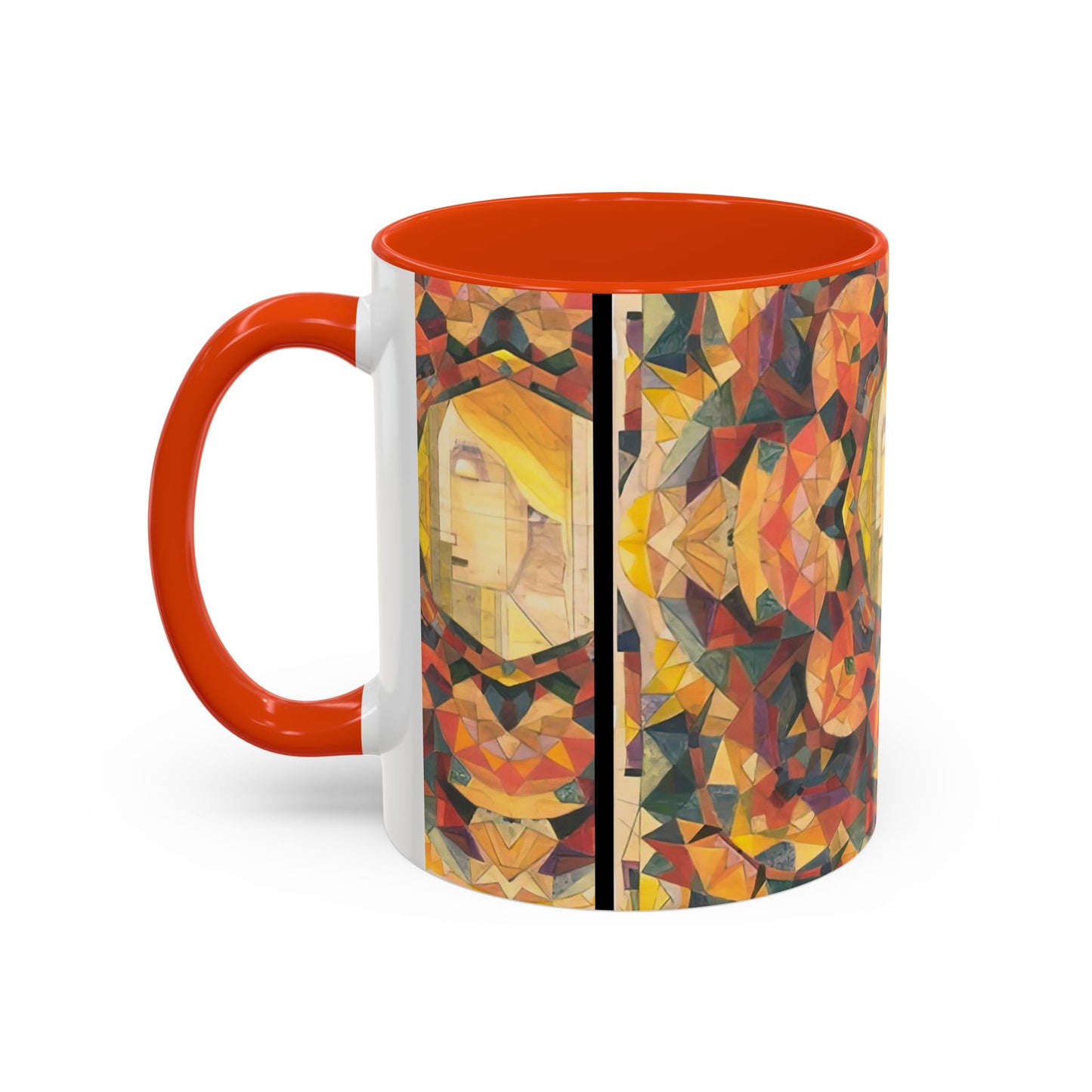 Filiger, Charles - Woman’s Head with Closed Eyes (1893) - Colorful Accent Mugs