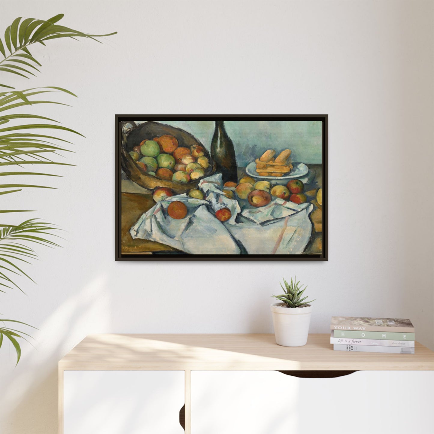 Cézanne, Paul - Basket of Apples (1893) - Matte Canvas, Framed