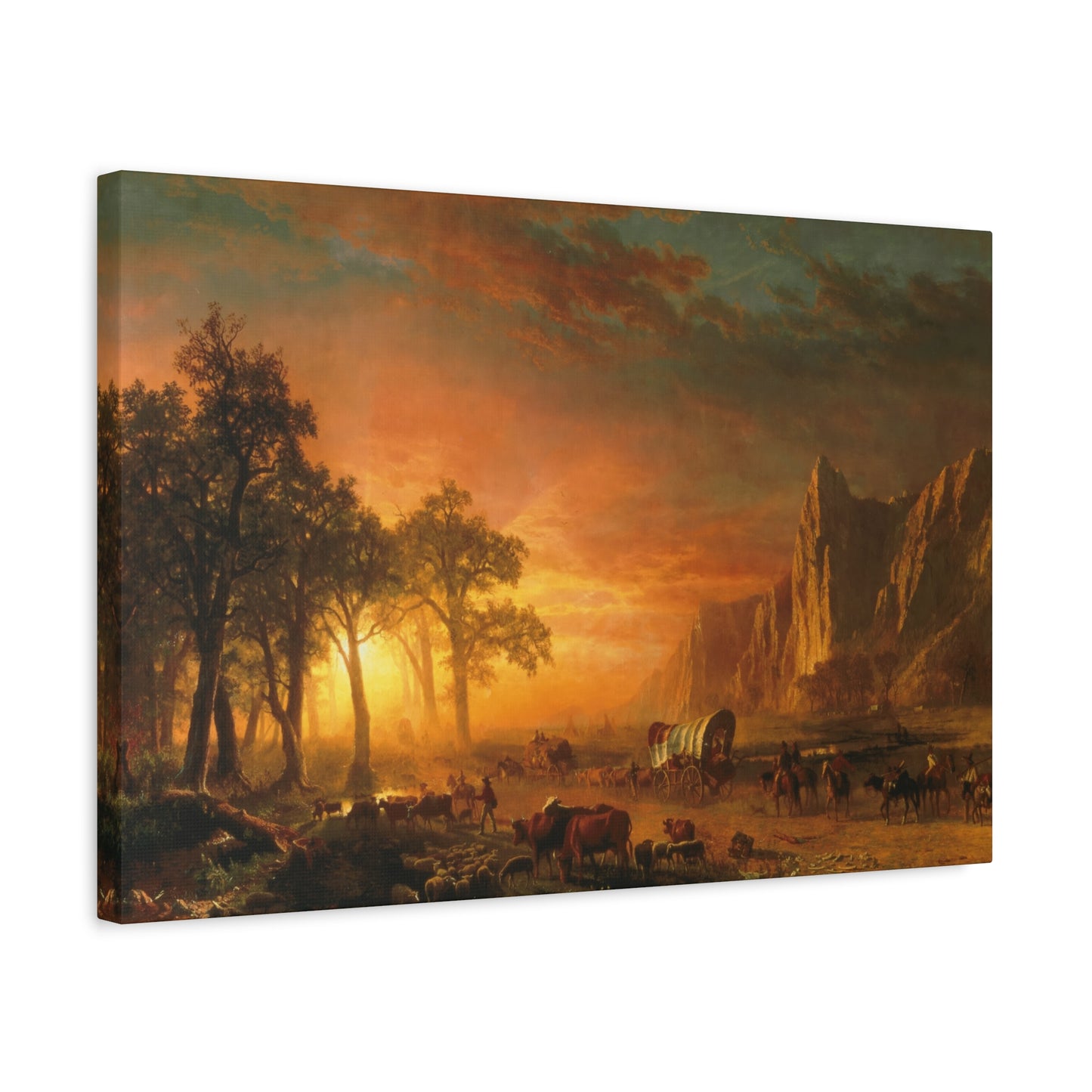 Bierstadt, Albert - Emigrants Crossing the Plains (1867) - Canvas Block, unframed