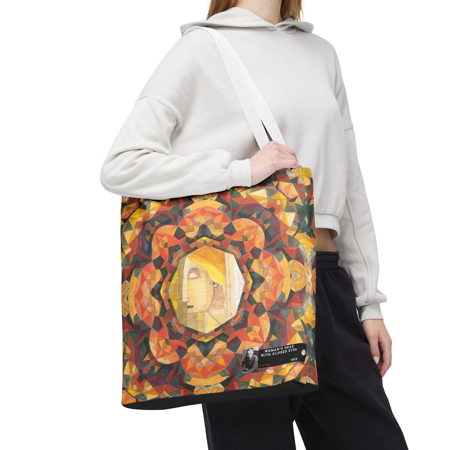 Filiger, Charles - Woman’s Head with Closed Eyes (1893) - Tote Bag