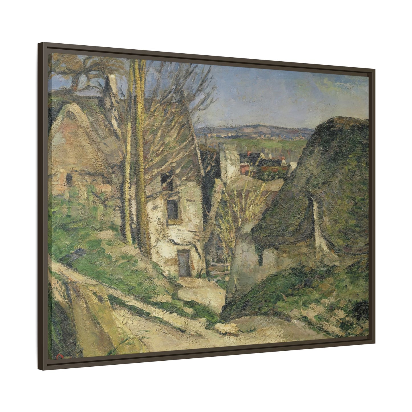 Cézanne, Paul - The House of the Hanged Man, Auvers-sur-Oise (1874) - Matte Canvas, Framed