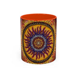Solar Disc Mandala - Colorful Accent Mugs