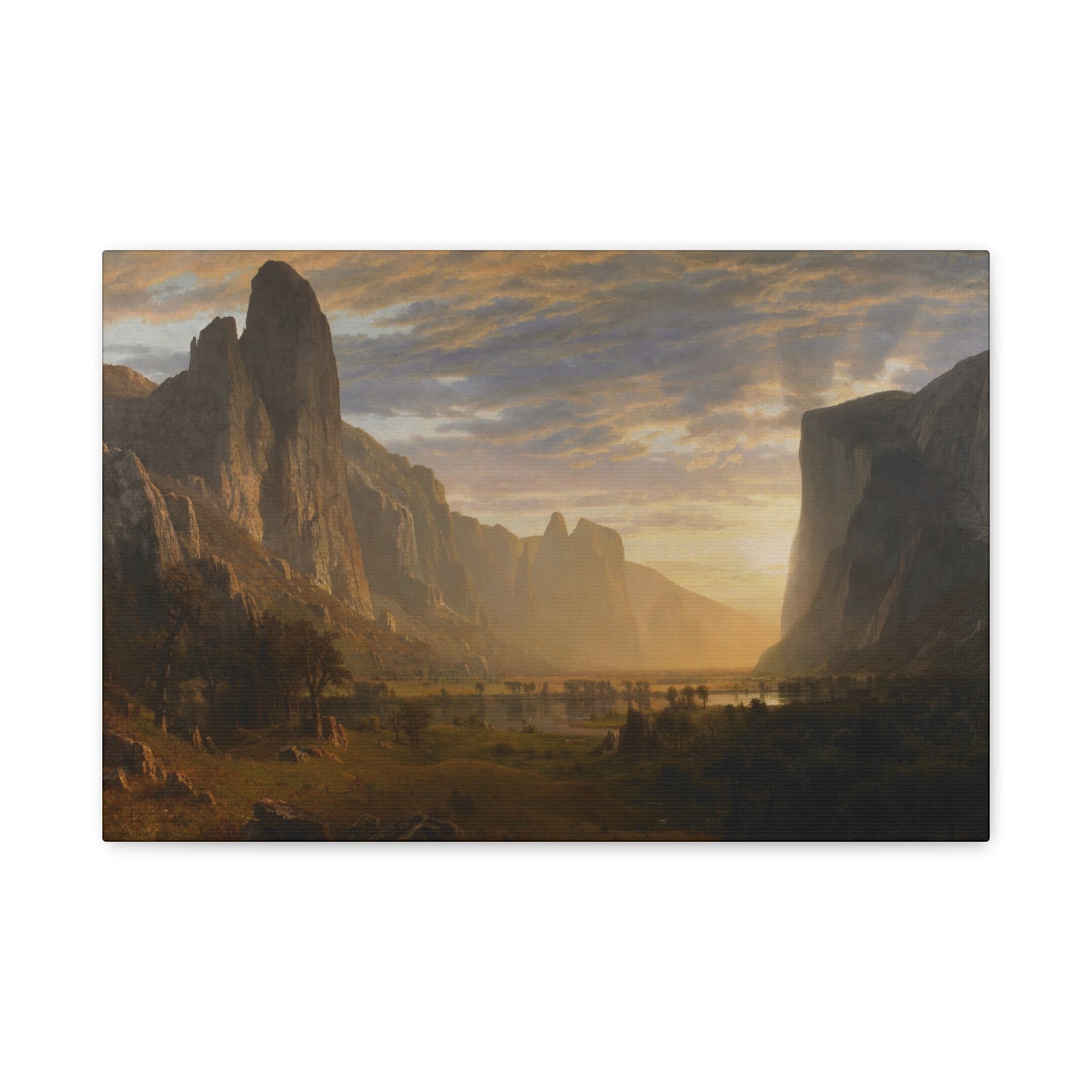 Bierstadt, Albert - Looking Down Yosemite Valley (1865) - Canvas Block, unframed